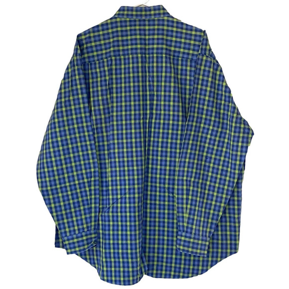 Austin Reed London Mens XXL Blue Check Dress Shirt Long Sleeve Button Up - Picture 3 of 8